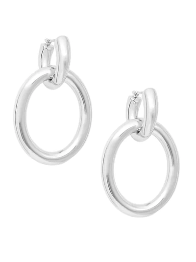 Saks Fifth Avenue Sterling Silver Double Hoop Earrings