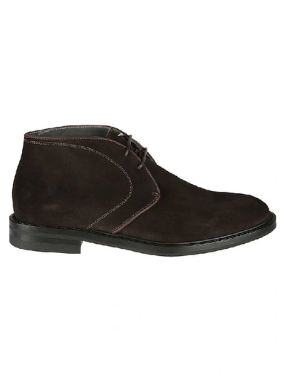 Alberto Guardiani Lace-up Boots In Brown