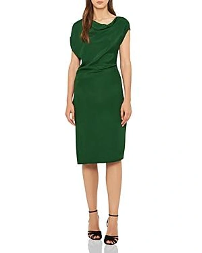 Reiss Lore Asymmetrical Cap Sleeve Dress In Green ModeSens