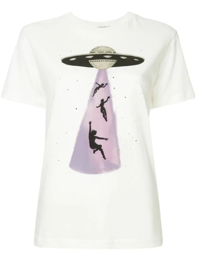 Alexa Chung Alien Abduction Print T-shirt - White