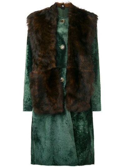 Sofie D'hoore Lust Fur Coat In Green(foxe)