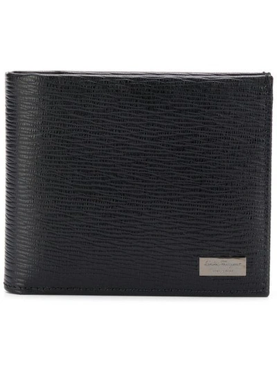 Ferragamo Textured Wallet In Black