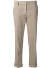 Aspesi Cropped Trousers In Neutrals