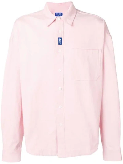 Ader Error Denim Shirt In Pink
