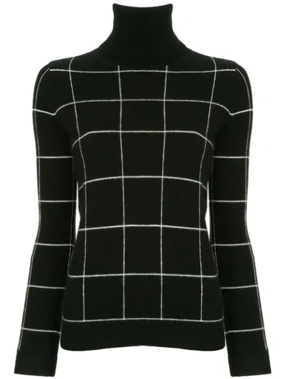 Madeleine Thompson Checked Sweater In Black