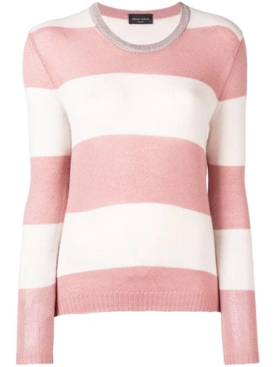 Roberto Collina Striped Pattern Sweater - Pink