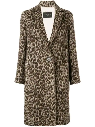 Antonelli Leopard Print Coat - Brown