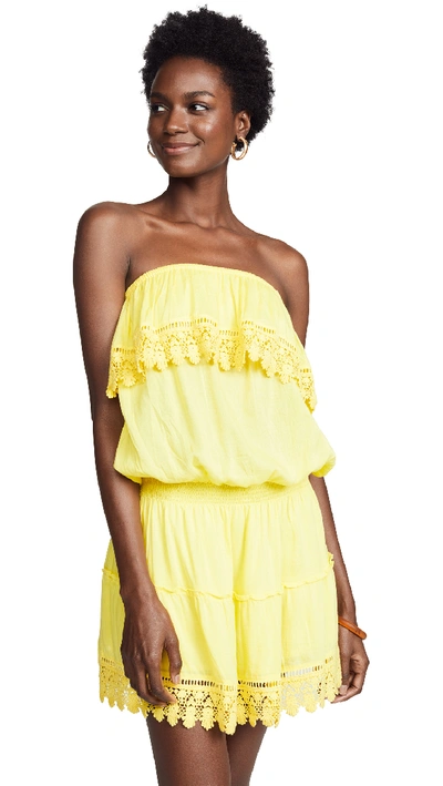 Melissa Odabash Joy Strapless Dress In Yellow