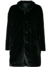 Aspesi Reversible Midi Coat In Black