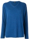 Aspesi V Neck Jumper In Blue