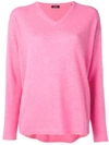 Aspesi V Neck Jumper In Pink