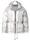 Ienki Ienki Metallic Oversized Puffer Jacket In Grey
