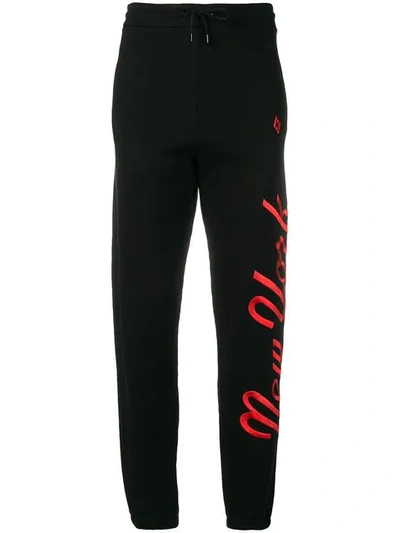 Marcelo Burlon County Of Milan Logo Track Pants In Black