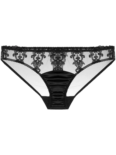 Fleur Of England Onyx Briefs In Black