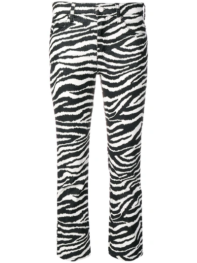 Isabel Marant Étoile Zebra Print Cropped Trousers - Black
