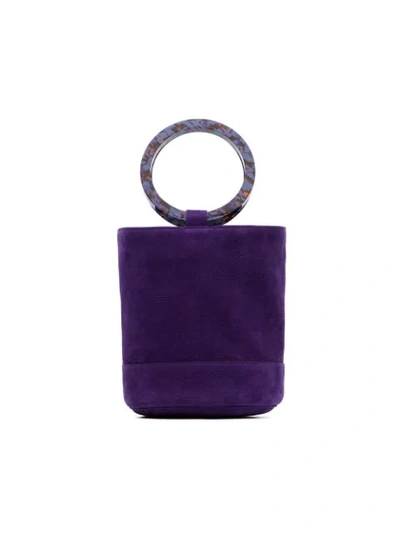 Simon Miller Purple Bonsai 20 Leather Bucket Bag In Pink