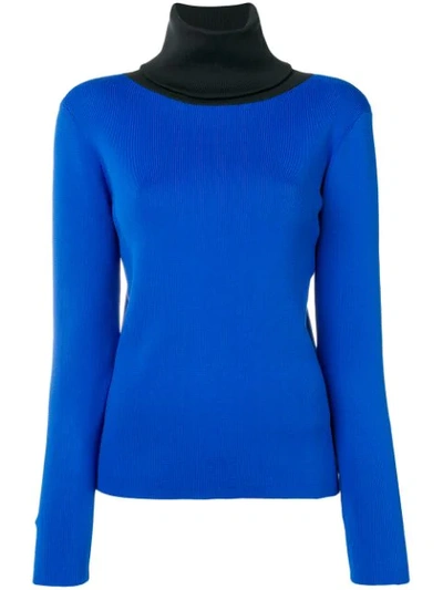 Simon Miller Contrasting Collar Sweater In Blue