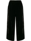 P.a.r.o.s.h Cropped Wide Leg Trousers In Brown