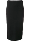 Diane Von Furstenberg Dvf  Mid-lenght Pencil Skirt - Black