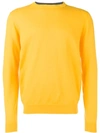 Sun 68 Elbow Patch Sweater In Yellow