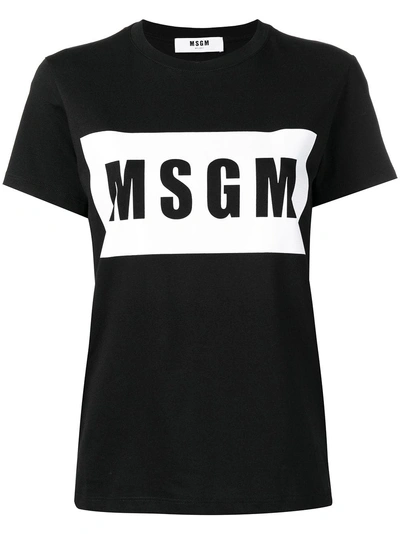 Msgm Cotton T-shirt In Black