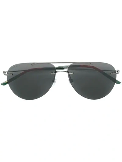 Gucci Aviator Style Sunglasses In Black