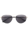 Gucci Aviator Style Sunglasses In Black