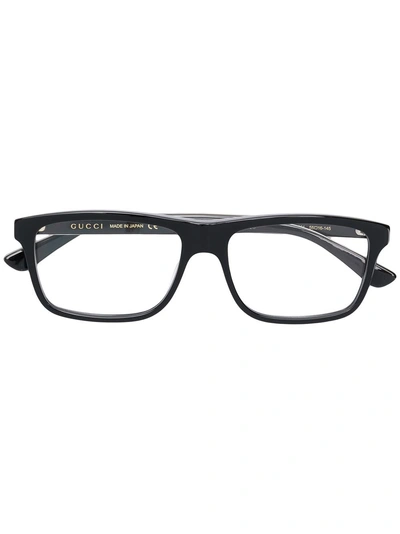Gucci Eyewear Rectangular Frame Glasses - Black