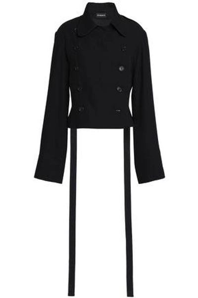 Ann Demeulemeester Woman Double-breasted Wool Coat Black