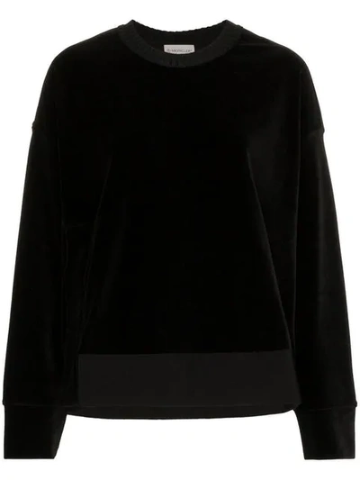 Moncler Maglia Sweatshirt In Black