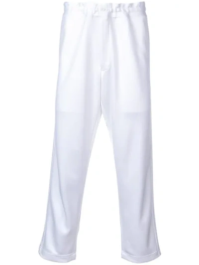 Comme Des Garçons Homme Deux Elasticated Waistband Straight Leg Trousers In White