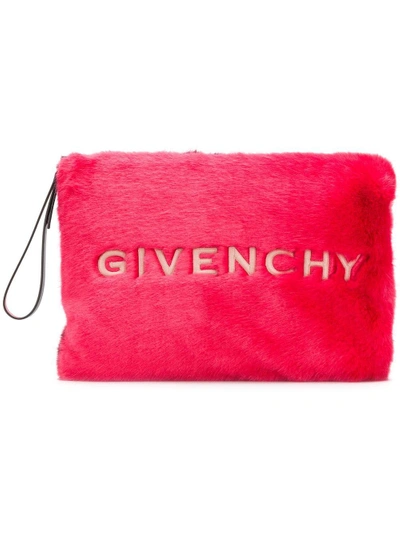 Givenchy Faux-fur Pouch - Red