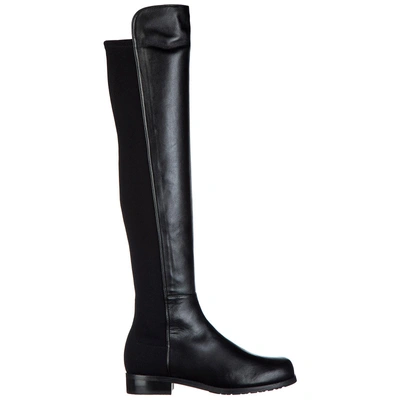 Stuart Weitzman Women's Leather Heel Boots In Black