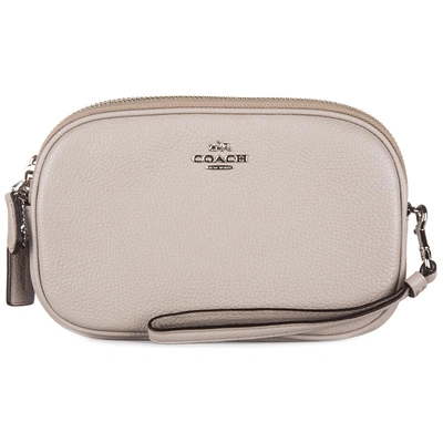 Coach Women's Leather Cross-body Messenger Shoulder Bag In Grey