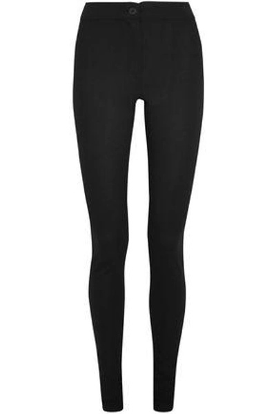 Ann Demeulemeester Woman Wool-blend Crepe Skinny Pants Black