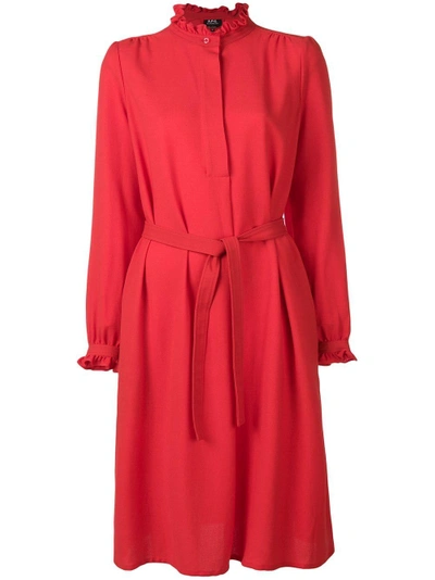 Apc A.p.c. Astor Midi Dress - Red