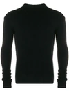 Rick Owens Schmaler Pullover In Black