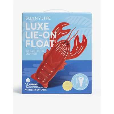 Sunnylife Luxe Lie-on Lobster Float 212cm In Red