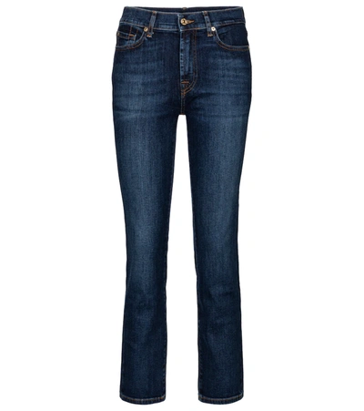 7 For All Mankind Kimmie Straight-leg Jeans, Slim Illusion Luxe In Slate  Blue | ModeSens