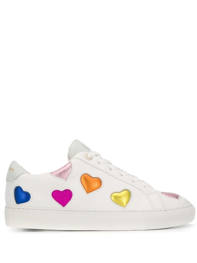 Kurt Geiger Lio Metallic Hearts Leather Trainers In Mult/other