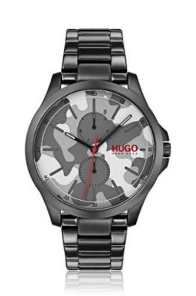 Hugo Men's #jump Black Ion-plated Stainless Steel Bracelet Watch 41mm In Assorted-pre-pack