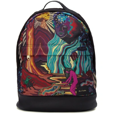 Paul Smith Dreamer Printed Canvas Backpack In Multi Color