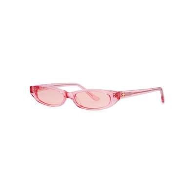 Roberi And Fraud Frances Oval-frame Sunglasses In Pink