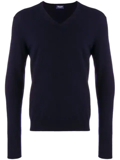 Drumohr Knitted Sweatshirt - Blue In Blue