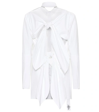 Absence Of Paper Pigtails Cotton Shirt In White