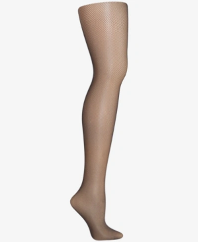 Hanes Curves Plus Size Fishnet Tights In Black