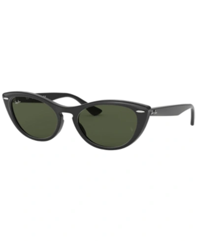 Ray Ban Cat-eye Monochromatic Sunglasses In Green Classic G-15