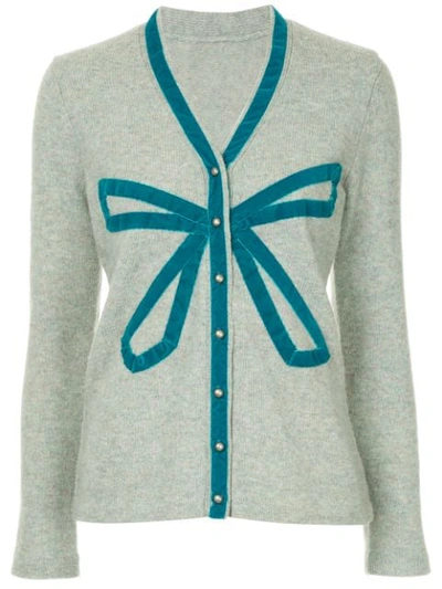 Onefifteen Bow Detail Cardigan In Grey