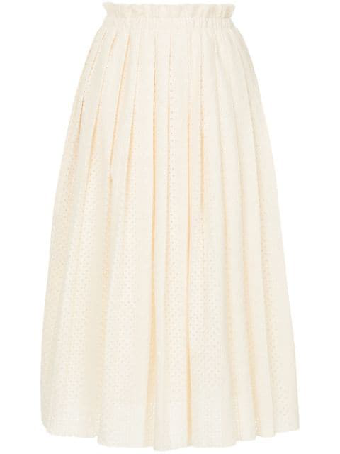 Onefifteen Knitted Midi Skirt In Neutrals | ModeSens