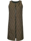 Pre-owned Fendi Zipper Dress In Brown